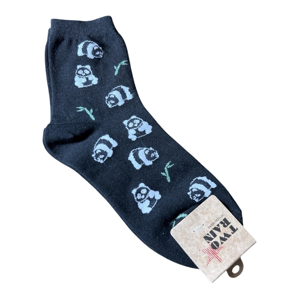 Panda Patterned Black Socks - Picture 3 of 4